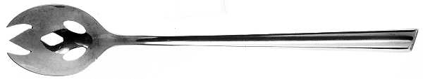 Personna (Sterling, 1959, Satin) Pierced Bowl Short Handle Olive Spoon