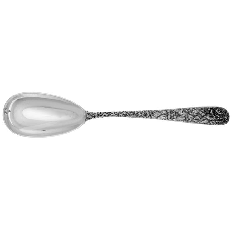 Repousse (Sterling, Coin, 1830) Solid Serving Spoon