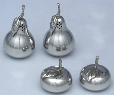 500 (Pewter, Hollowware) Salt and Pepper Sets (2 Pair)