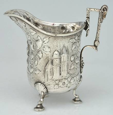 Repousse-Full Chased-Landscape (Coin) Creamer