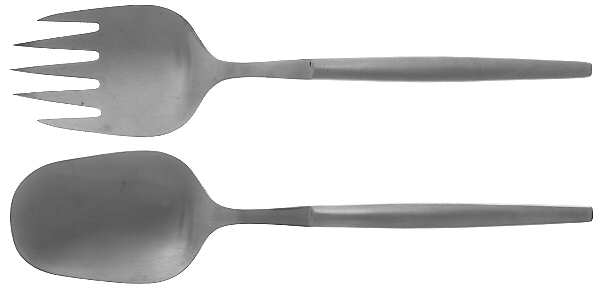 KLD1 (Stainless) (2 Pc) Solid Salad Set