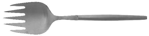 KLD1 (Stainless) Solid Salad Serving Fork