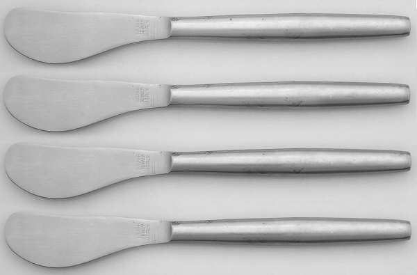 KLD1 (Stainless) Flat Butter Spreader - Set of 4