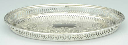 Silverplate Hollowware 14" Gallery Tray