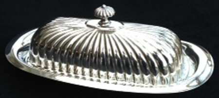 Silverplate Hollowware 1/4 Pound Covered Butter & Liner