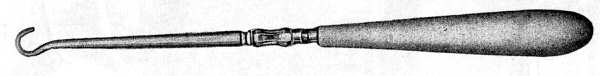 Clinton (Sterling, Hollowware) Button Hook Hollow Handle Large