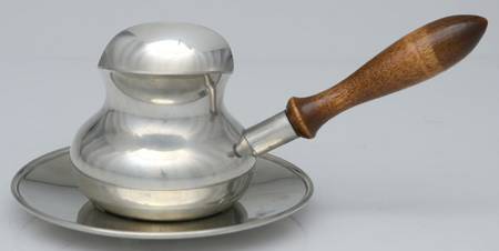 P55 (Pewter, Hollowware) Pipkin & Tray