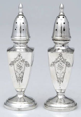 Lady Claire (Sterling, Hollowware) Salt & Pepper Set