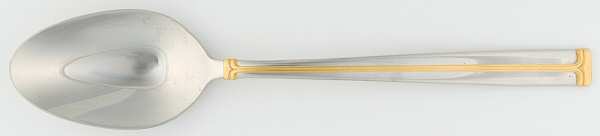 KCA17G (Stainless, Gold Accent) Solid Serving Spoon by Karaca