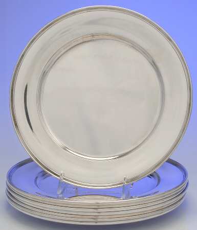 258 (Sterling, Hollowware) Service/Dinner Plate - Set of 8