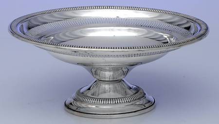 41 (Sterling, Hollowware) Round Weighted Compote (Height X Width)