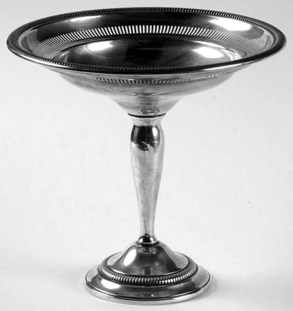 41 (Sterling, Hollowware) Weighted Round Compote (Height X Width)