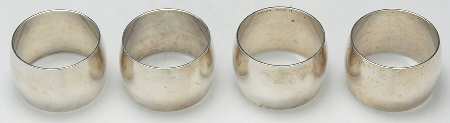 18 (Sterling, Hollowware) Napkin Ring - Set of 4