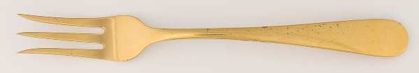 Old Maryland-Plain (Gold Vermeil) Short Handle Pickle/Olive Fork