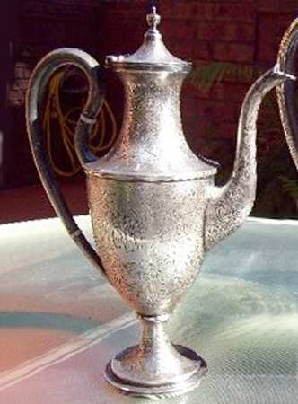 Old Maryland-Engv (Sterling, Hollowware) Sterling Demitasse Pot