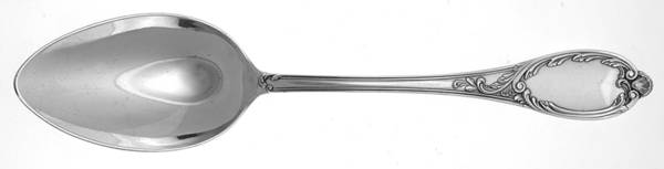 Rokoko (Sterling) Vegetable Serving Spoon (Solid)