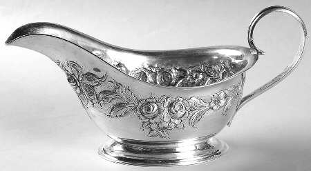 Rose (Sterling, Hollowware) Sterling Gravy Boat No Underplate