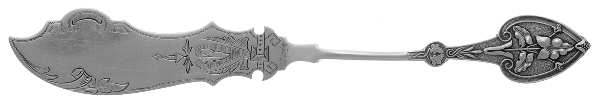 Leaf & Berry (Coin) Bright Cut Solid Pickle Serving Knife