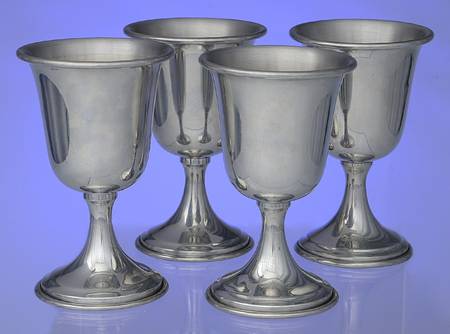 233 (Pewter, Hollowware) Wine Goblet - Set of 4