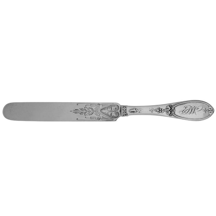 Pineapple (Coin) Bright Cut Solid Dessert Tea Knife