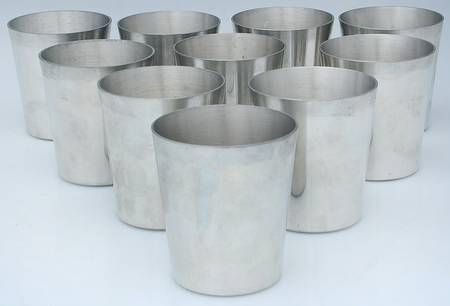 P22-17 (Pewter, Hollowware) 8 Oz Tumbler - Set of 10