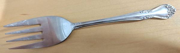 LCU44 (Stainless) Small Solid Cold Meat Serving Fork