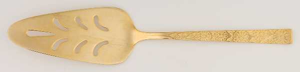 Carlotta (Gold Electroplate) Solid Pierced Pie Server
