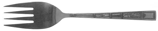 Silver Leaves (Stainless Small Solid Cold Meat Serving Fork