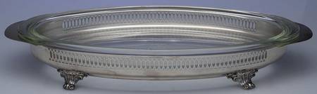 Silverplate Hollowware Buffet Server & Glass Liner