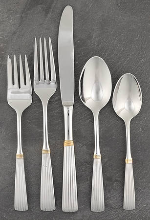 Citation Gold (Stainless, Gold Accent) 5 Piece Place Setting