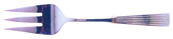 Citation Gold (Stainless, Gold Accent) Medium Solid Cold Meat Serving Fork by Lenox