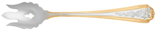Fruits of Life Gold (Stainless, Gold Accent) Vegetable Serving Fork Solid  HC