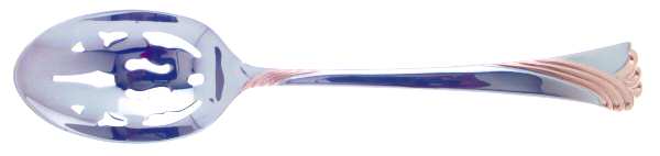 Kelly Gold (Stainless, Gold Accent) Pierced Tablespoon (Serving Spoon)