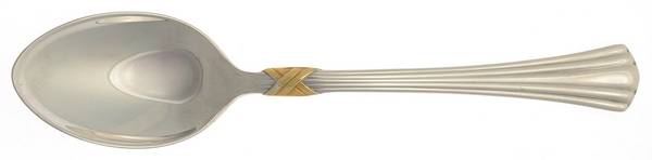 Mountain View Gold (Stainless, Gold Accent) Tablespoon (Serving Spoon)