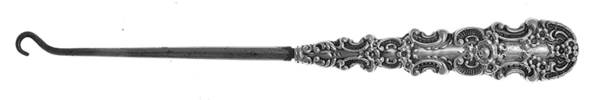 Sterling Hollowware Button Hook Hollow Handle Large