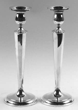 Sterling Hollowware Pair of Candlesticks