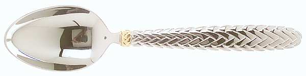 Golden Equestrian Braid (Stainless, Gold Accent) Iced Tea Spoon