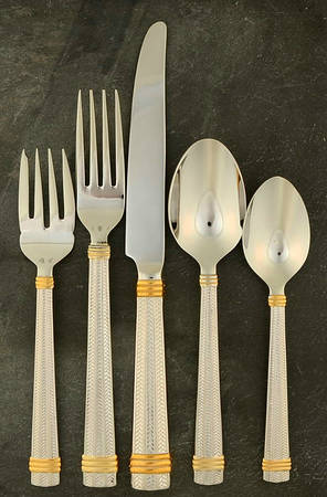 Golden Wainwright (Stainless, Gold Accent) 5 Piece Place Setting