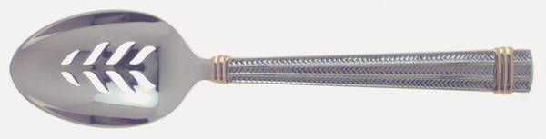 Golden Wainwright (Stainless, Gold Accent) Pierced Tablespoon (Serving Spoon)