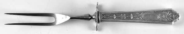 Adam (Sterling, 1921) Small Steak Carving Fork with Stainless Prongs