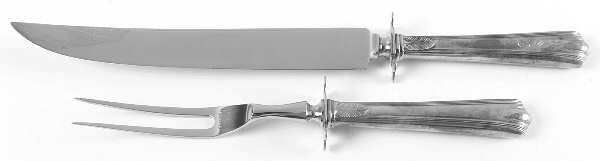American Directoire (Sterling, 1931) Large 2-Piece Roast Carving Set w/Stainless Blade