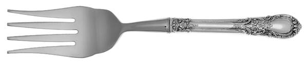 American Victorian (Sterling, 1941, No Monos) Cold Meat Fork Large, Stainless Tines HC