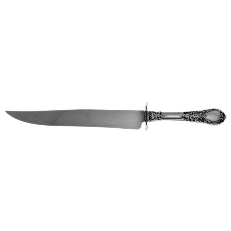 American Victorian (Sterling, 1941, No Monos) Large Carving/Roast Knife StnlBl w/Sterling Guard