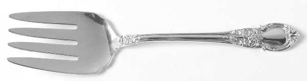 American Victorian (Sterling, 1941, No Monos) Medium Solid Cold Meat Serving Fork
