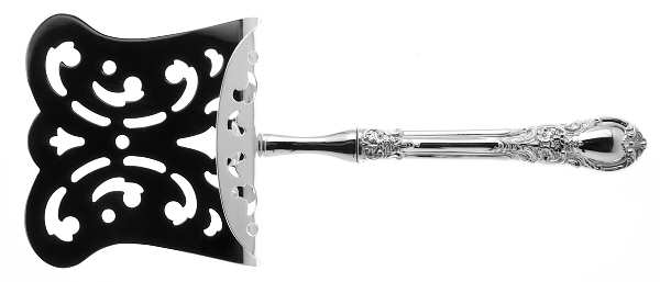 American Victorian (Sterling, 1941, No Monos) Hollow Asparagus Server with Silverplate Hood