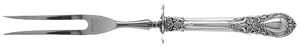 American Victorian (Sterling, 1941, No Monos) Small Steak Carving Fork with Stainless Prongs