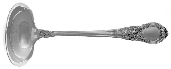 American Victorian (Sterling, 1941, No Monos) Solid Piece Cream Ladle by Lunt Silver