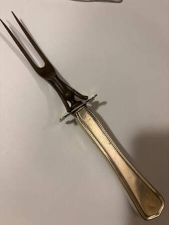 Carolina (Sterling, 1913) Large Stainless-Prong Roast Carving Fork