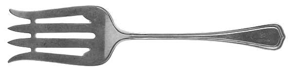 Carolina (Sterling, 1913) Medium Solid Cold Meat Serving Fork