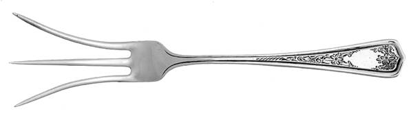 Carolina-Engraved (Sterling, 1913) Lemon Fork by Lunt Silver